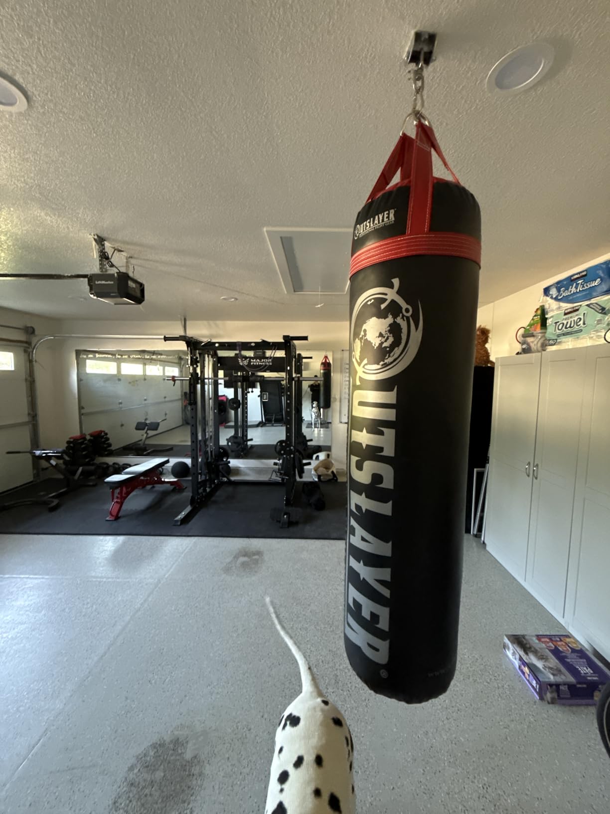 Outslayer 100 lbs Filled Heavy Bag | Custom Colors for Boxing, Kickboxing, Taekwondo & MMA Training | Made in USA customer photo 2