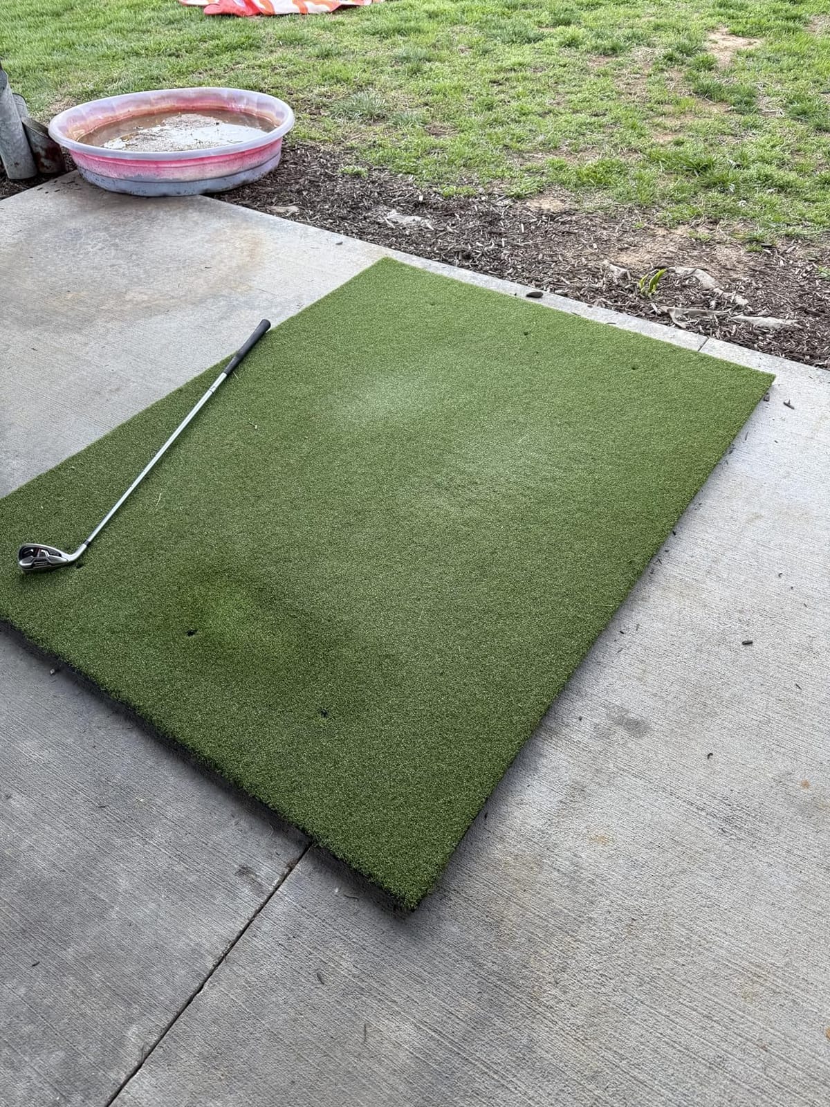 Golfguru Golf Mat, 5x4ft/5x5ft Dense Elite Golf Hitting Mats Practice with 10 Balls, 9 Tees, Heavy Duty Artificial Hitting Training Mat for Backyard Driving Chipping Indoor Outdoor Simulators customer photo 2