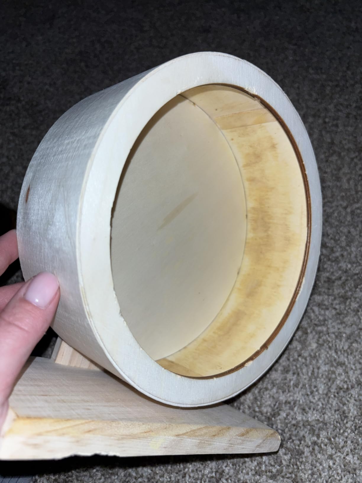 antiai Hamster Wooden Silent Wheel, 12 Inch Small Animal Exercise Wheel Accessories, Quiet Spinner Hamster Running Wheels Prevent Depression Toys for Hamsters, Gerbils, Mice and Other Small Pets (XL) customer photo 2