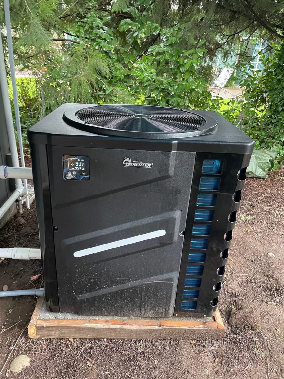 DR. Infrared Heater DR-1100HP Full DC Inverter 110,000 BTU Heat Pump In-Ground and Above-Ground Swimming Pools, WiFi Smart Control via APP, Black customer photo 2