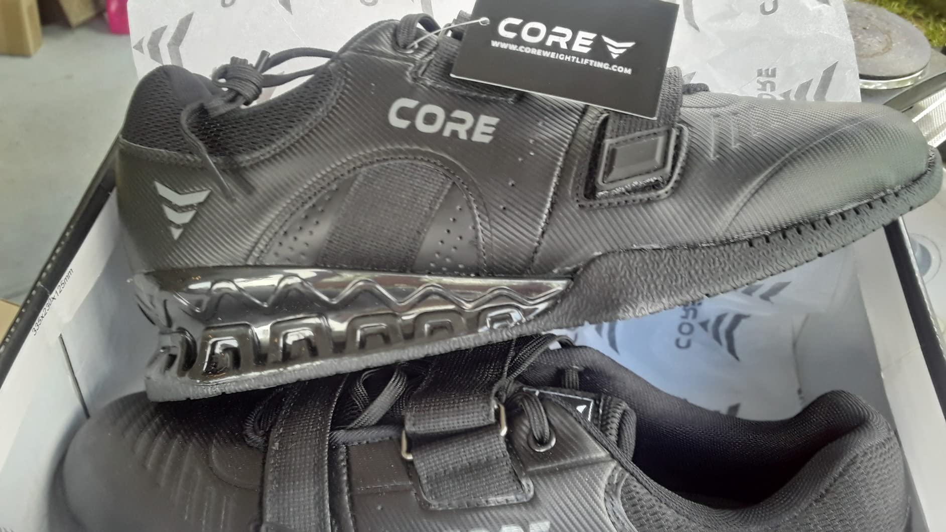 Core Weightlifting Shoes Force Black - Squat Shoes for Men and Women – Weight Lifting Shoes for Powerlifting, Deadlifting & CrossTraining – Non-Slip Olympic Lifting Shoes with Elevated 0.75 Inch Heels customer photo 2