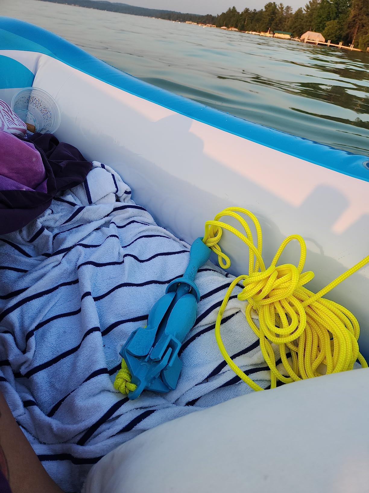 Dreizack Kayak Anchor Kit, 3.5 lb Folding Grapnel Boat Anchor Trolley Accessories with 40ft Rope and PVC Buoy for Fishing Kayaks SUP Paddle Boards Canoes Jet Ski PWC Inflatable Small Boats customer photo 2