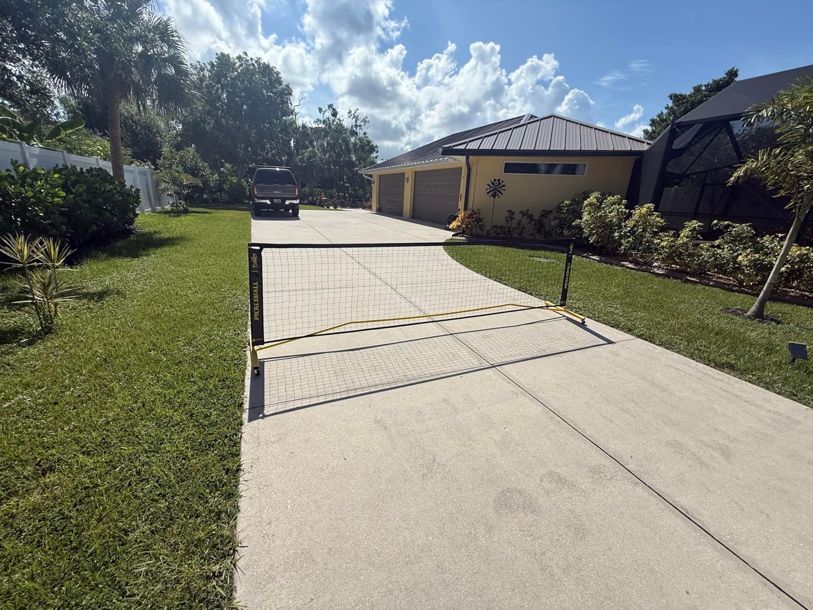 Fostoy Portable Pickleball Net Set with Wheels, 22 FT & Half Court 11 FT customer photo 1
