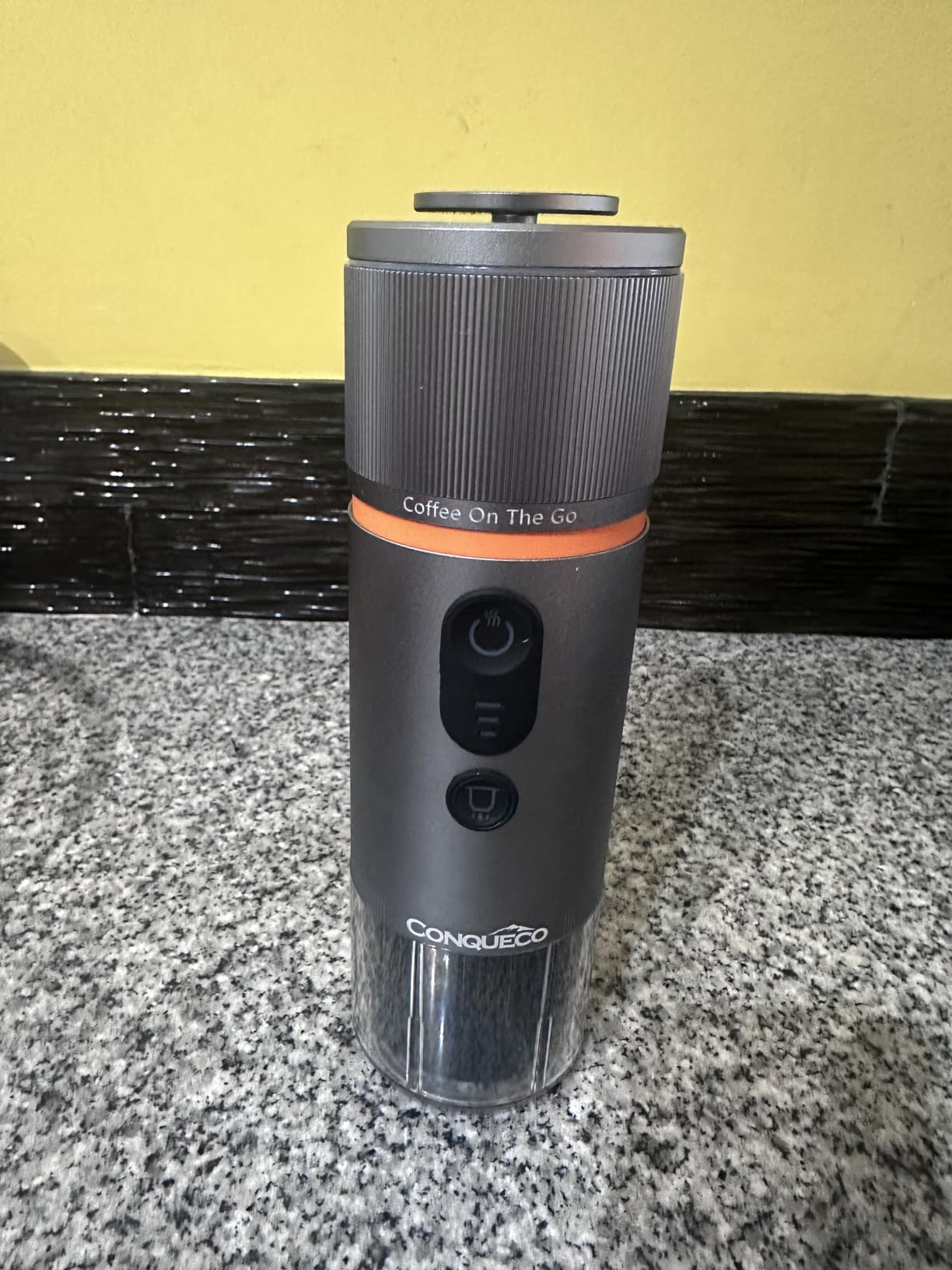 CONQUECO Portable Espresso Machine Travel: 12v Car Coffee Maker for Camping - Small Electric - 2.5 Mins Heating - 8 Cups Espresso for One Charge customer photo 1