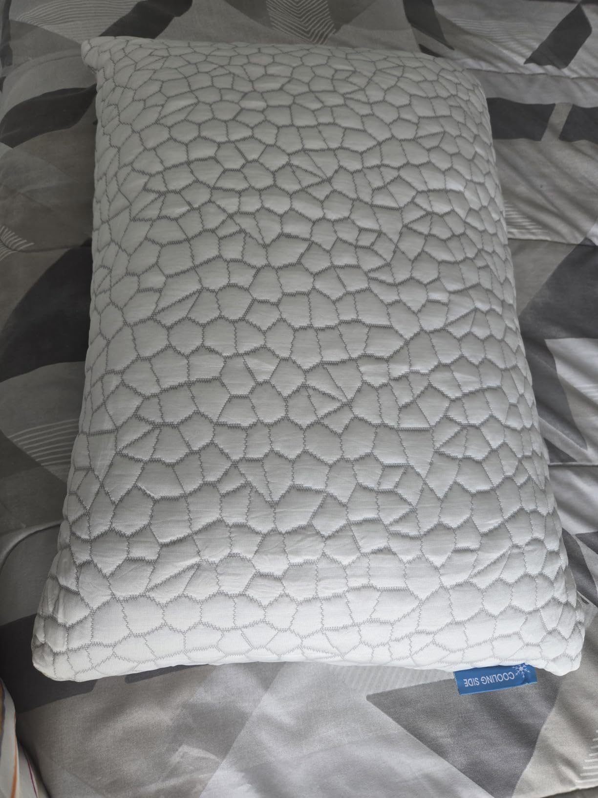 Cooling Pillow Camping Size 1 Pack, Adjustable Bed Pillows for Sleeping, Small Shredded Memory Foam Pillow for Backpacking Hiking, Airplane, Medium Firm Camping Travel Pillow with Washable Cover customer photo 1