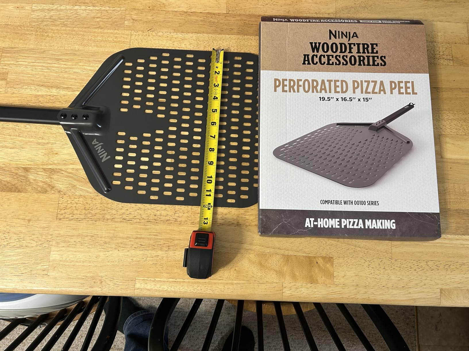 Ninja Woodfire Perforated Pizza Peel, for OO100, Aluminum, Grey/Black customer photo 1