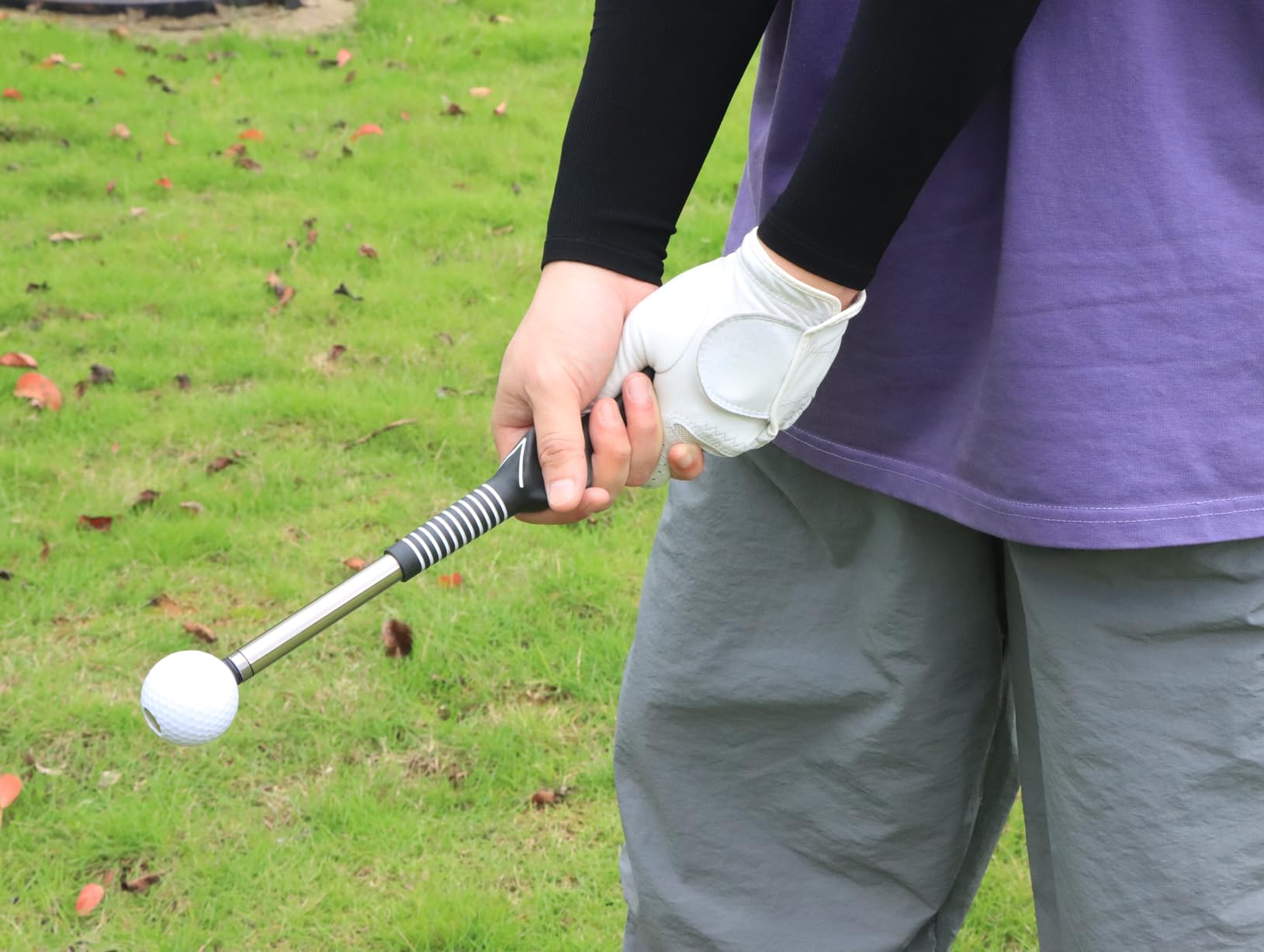 Retractable Golf Swing Training Aid, Golf Grip Trainer & Golf Swing Trainer for Warm-up, Right-Handed Golf Club for Indoor Practice, Golf Accessories - Strength & Tempo Training for Chipping Hitting customer photo 1