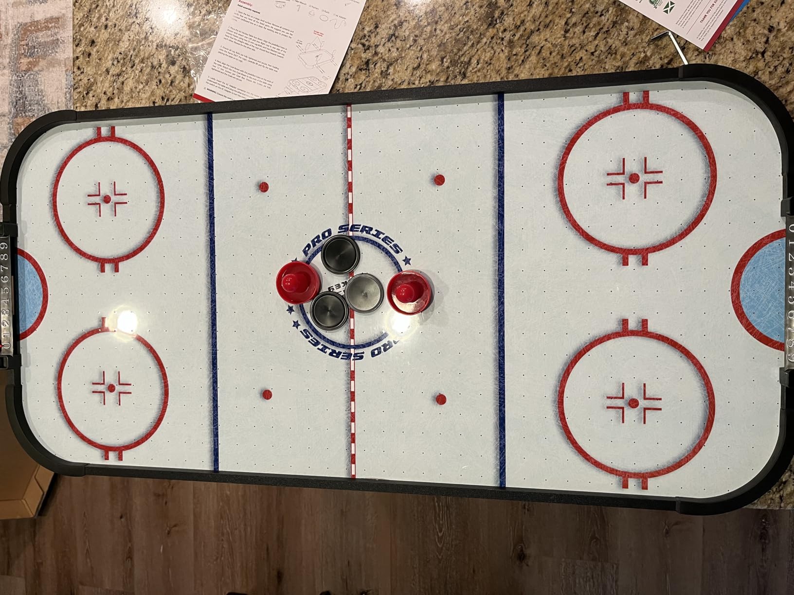 GoSports 40 Inch Table Top Air Hockey Game for Kids - Oak customer photo 2