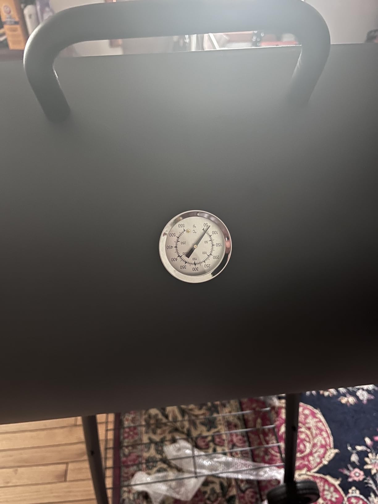 Charcoal Grill with Side Table,Barrel BBQ Grill 500 Sq In Cooking Area customer photo 1