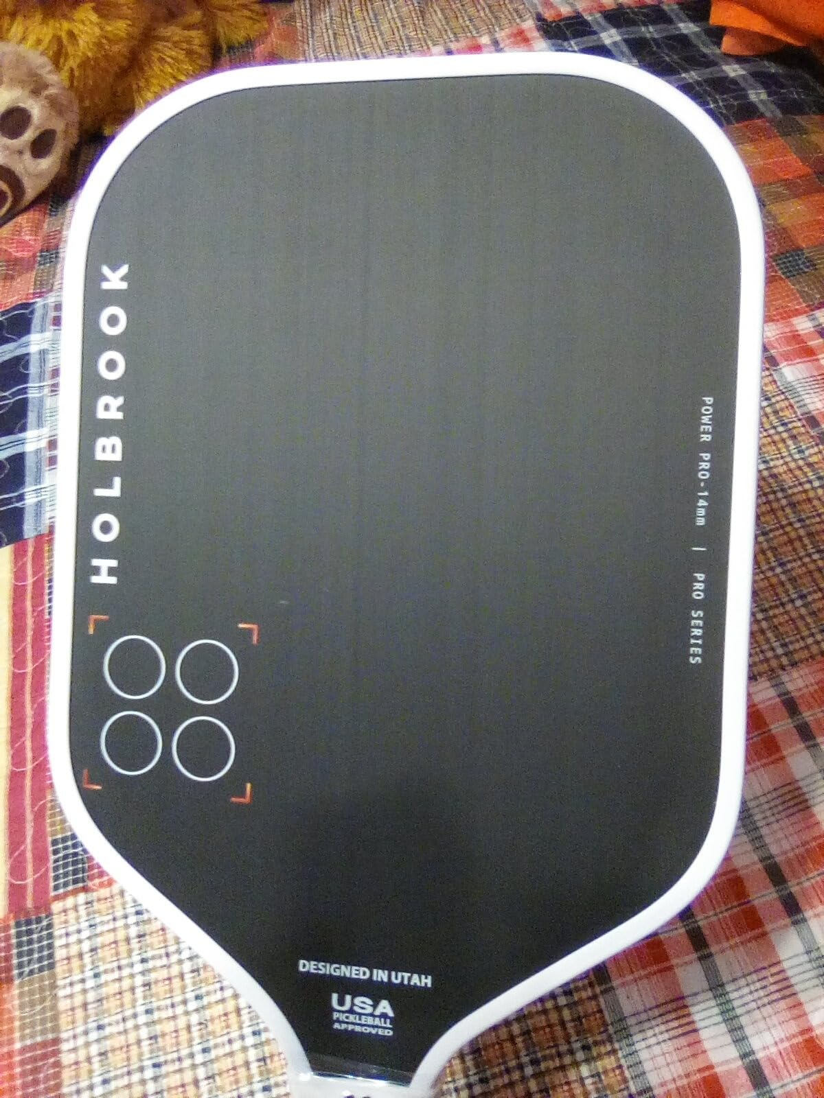 Holbrook Power Pro E Elongated Pickleball Paddle: USAPA Approved, Carbon Fiber Surface, Power, Control, Spin, Edgecraft Foam Polypropylene Honeycomb Core customer photo 1