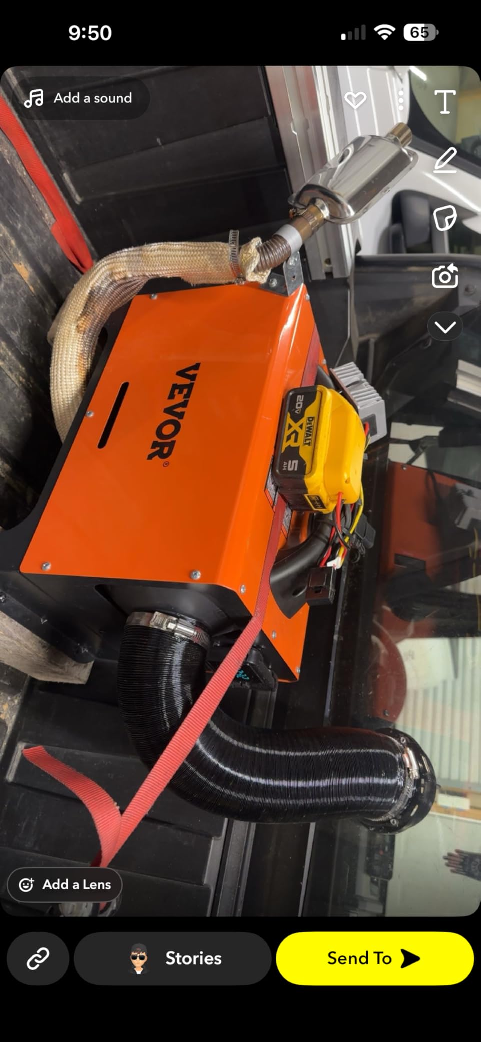 VEVOR Diesel Heater, 12V All-in-one Diesel Air Heater with Remote Control and LCD Display, 5L Fuel Tank Fast Heating Portable Diesel Parking Heater for RV, Truck, 8KW, Upgrade - APP Control, Orange customer photo 1