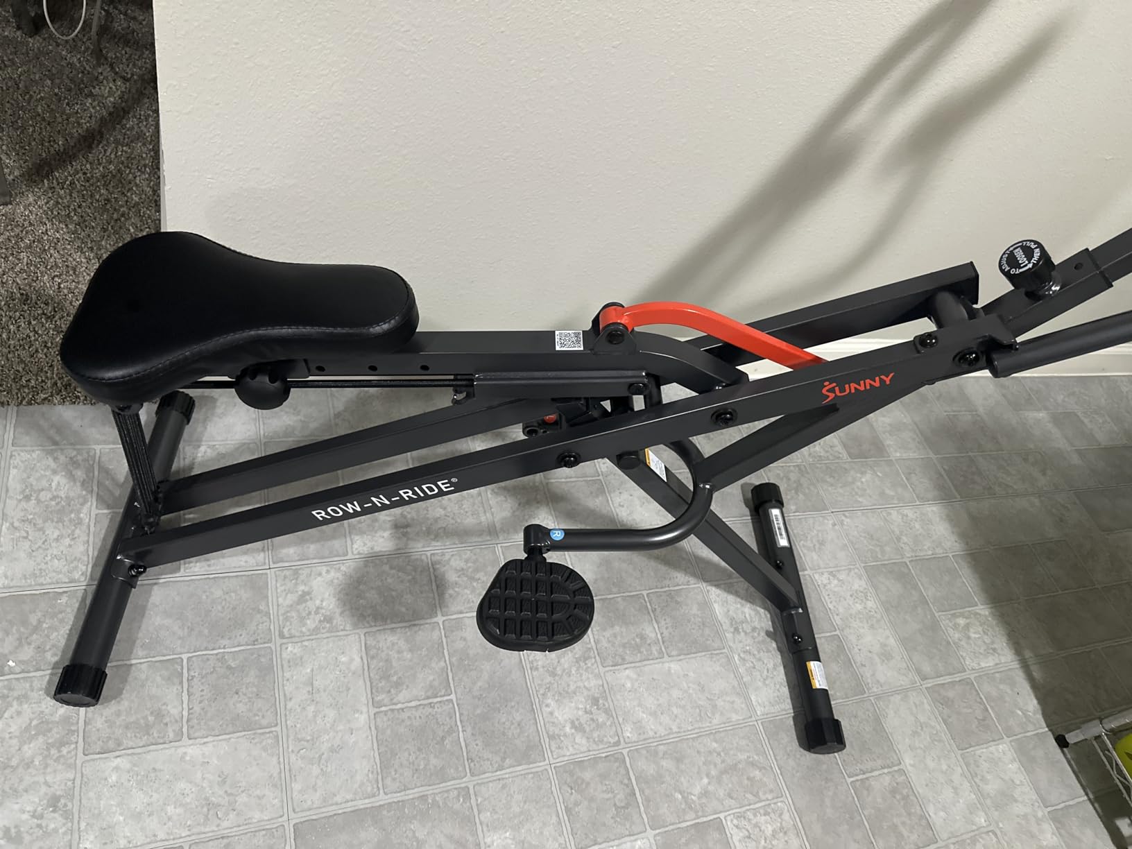 Sunny Health & Fitness Smart Upright Row-N-Ride Trainer w/Adjustable Resistance & 330LB Weight Capacity, Foldable Home Exercise Equipment for Arm, Glute & Leg Training, Free SunnyFit App Connection customer photo 2