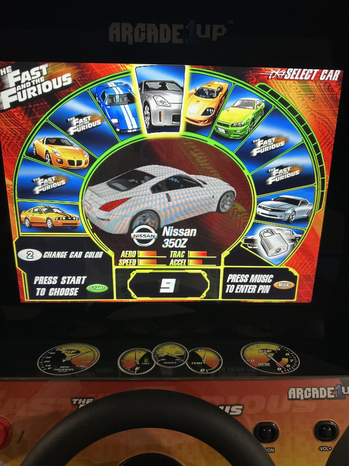 Arcade1Up The Fast and the Furious Deluxe Arcade Machine, Steering Wheel customer photo 1