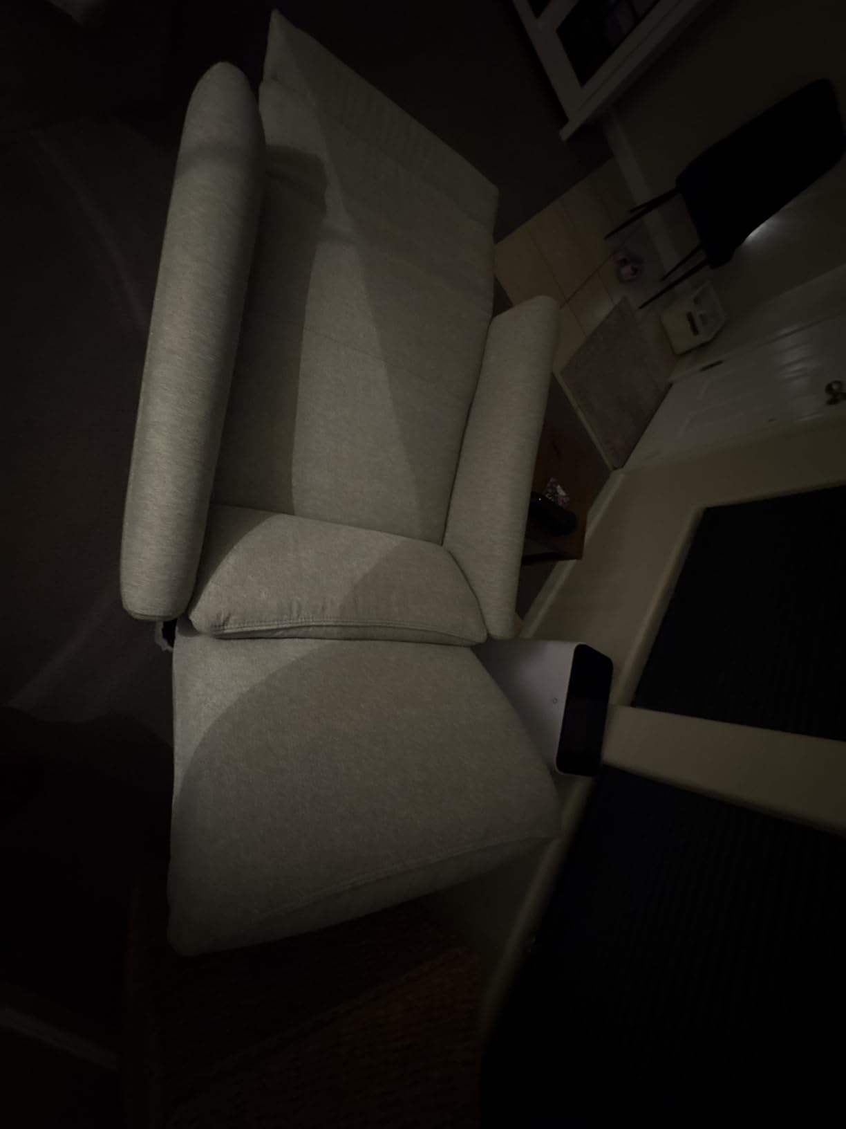 CHITA Power Swivel Glider Recliner Chair, Nursery Glider, Medium, Linen customer photo 2