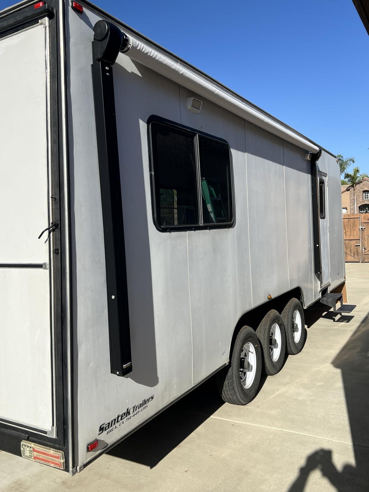 Black Electric Power RV Awning Frame and Fabric Assemblies Full Set for RV,5th Wheel,Travel Trailers,Toy Haulers,and Motorhome RV Trailer Awning for Home or Camper (21Feet, Black Solid) customer photo 1