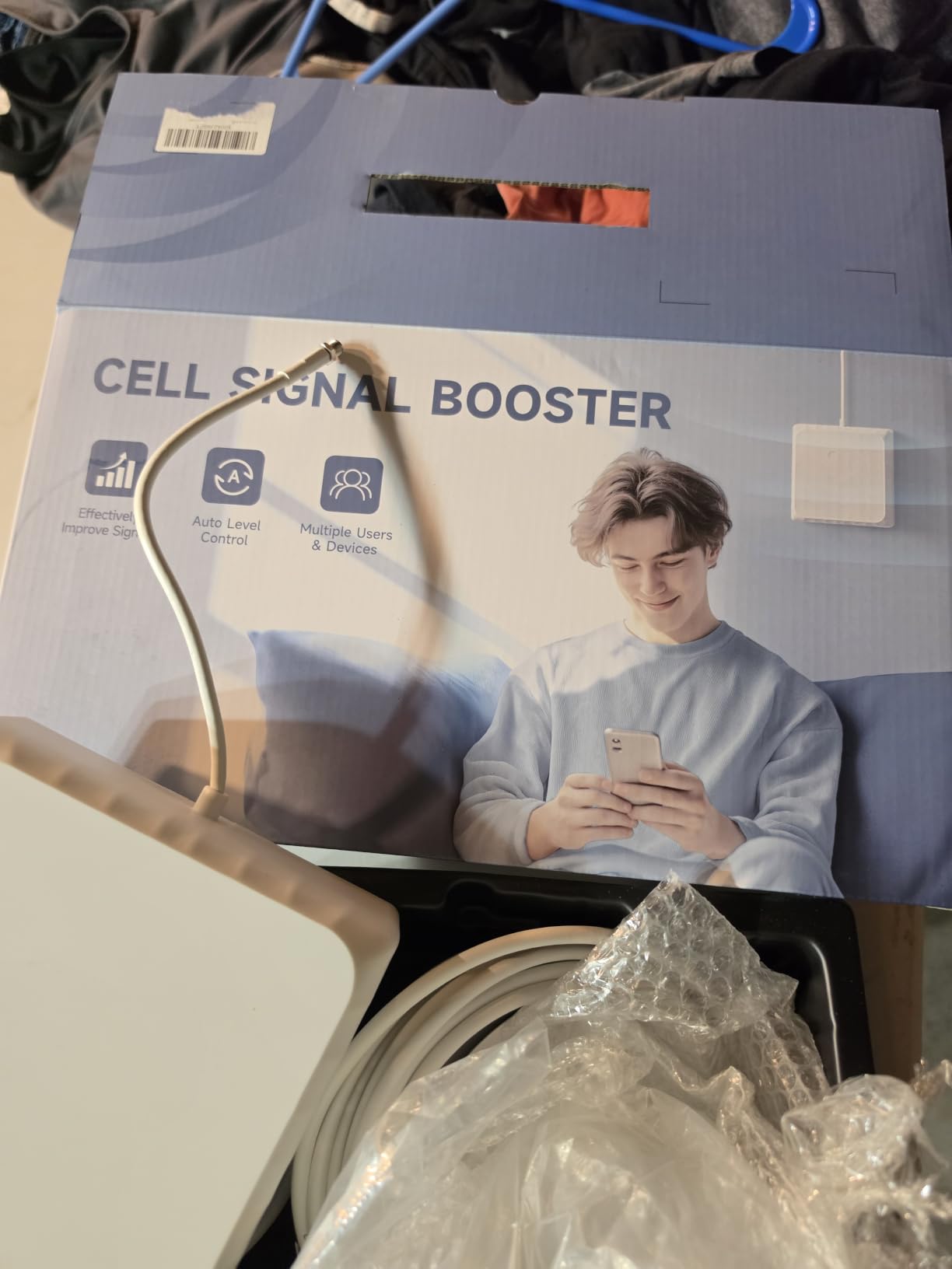 Cell Phone Booster for Home/RV/Metal Building,Cellular Signal Repeater Boosts 5G 4G LTE & 3G Signals on Band 2 4 5 12 13 and 17, Supports Verizon, AT&T, T-Mobile & More | FCC Approved customer photo 2