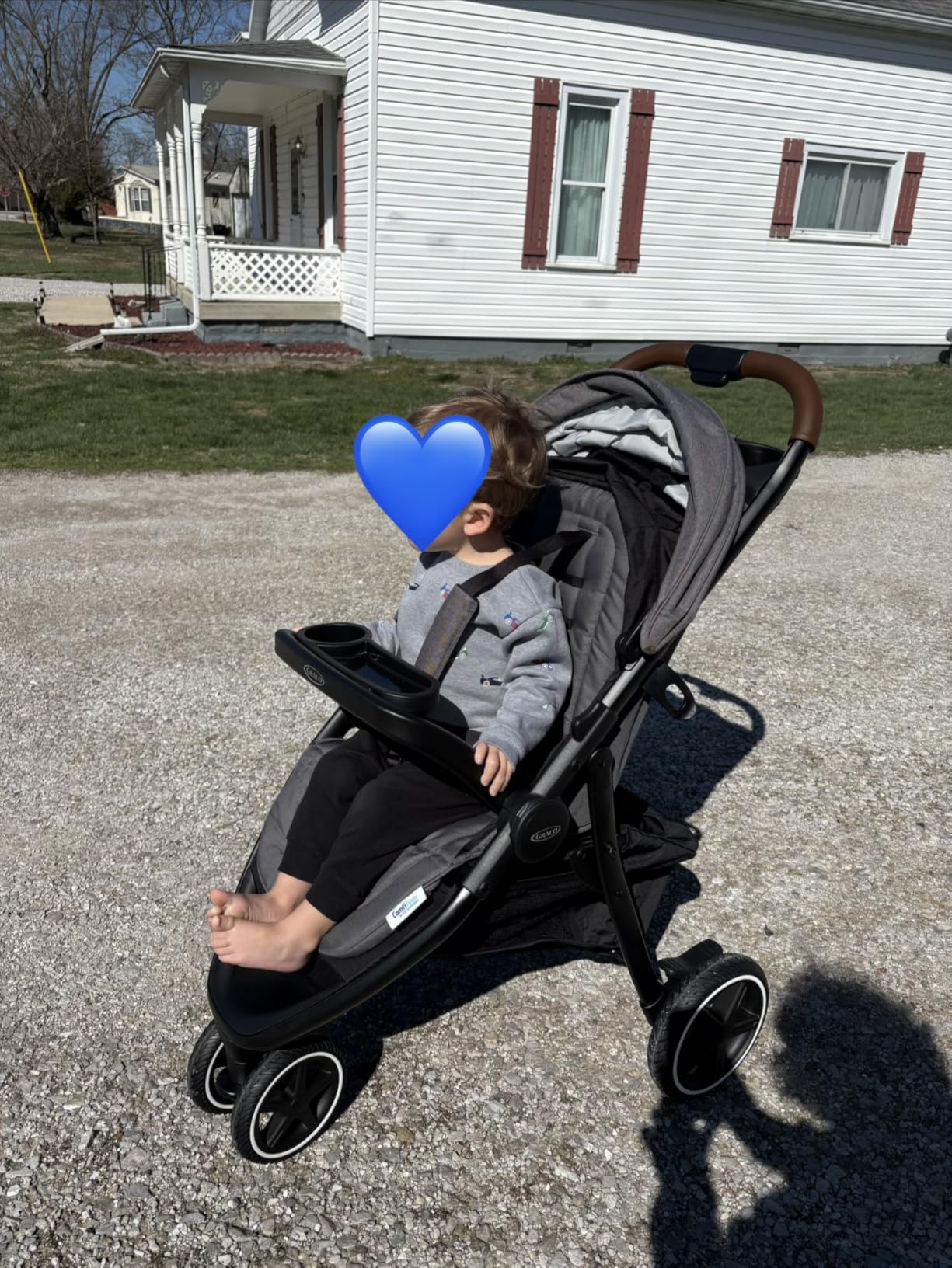 Graco Outpace LX All-Terrain 3-Wheel Baby Stroller, Cohen €” Compatible for Travel System, Easy One-Hand Fold, in-Seat Suspension for Comfortable Ride, Never-Flat Rubber Tires customer photo 1
