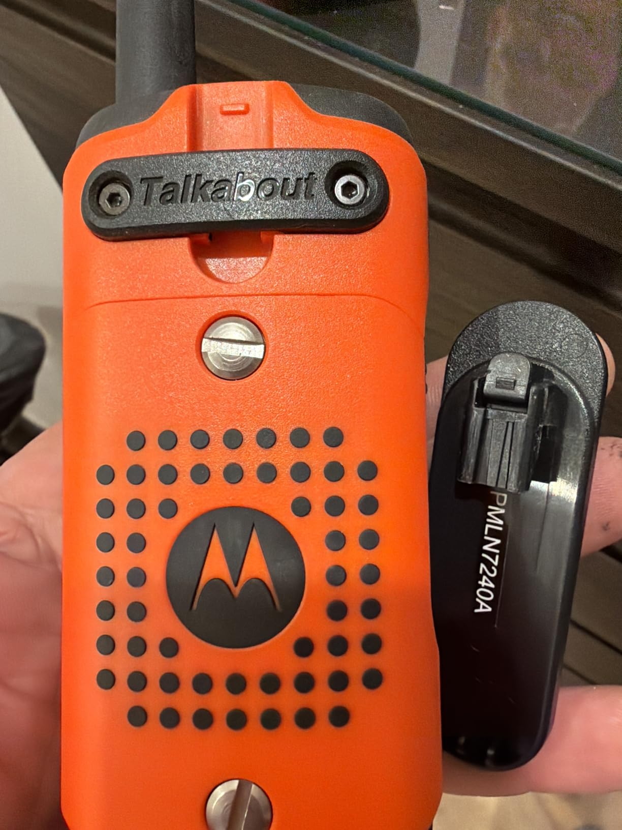 Motorola Solutions, Portable FRS, T605_H2O, Talkabout, Two Way Radios Waterproof Walkie Talkie Emergency Preparedness, Rechargeable, 22 Channel, 35 Mile, Orange W/Black, 2 Pack customer photo 1