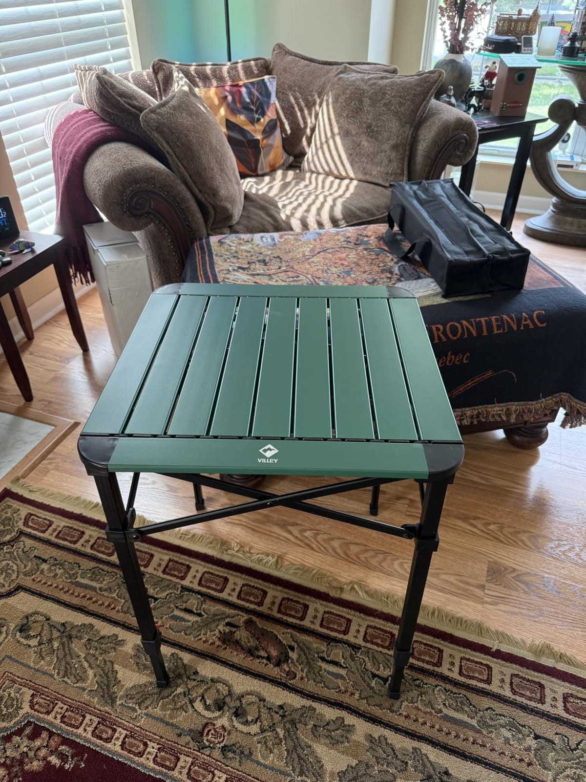 VILLEY Folding Camping Square Table, Portable Aluminum Table, Small customer photo 1