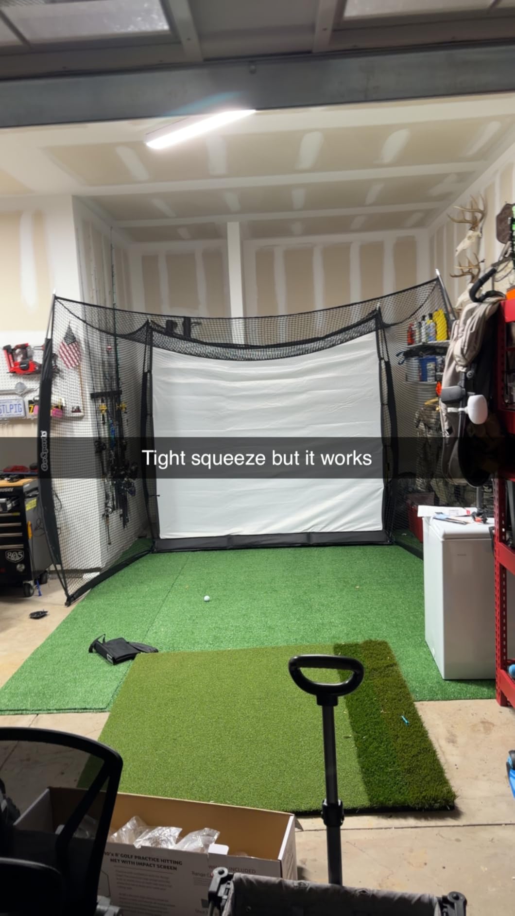 GoSports Range Cage 10 ft x 8 ft Golf Net Cage – Indoor & Outdoor Golf Practice Net for Full Swing Training and Home Golf Simulator Setups customer photo 2