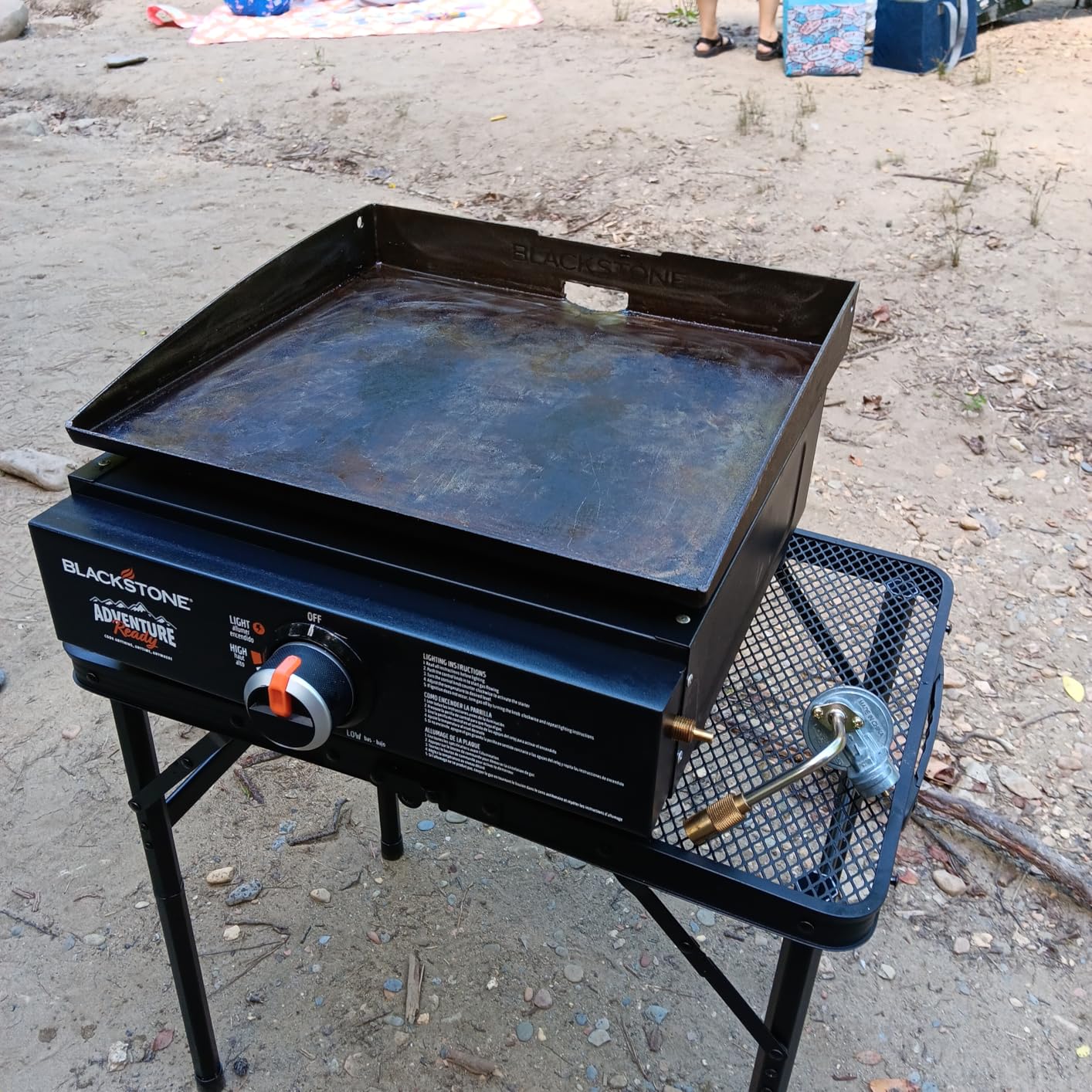 GREGIN Folding Camping Grill Table, Outdoor Metal Table. Foldable, Portable customer photo 2