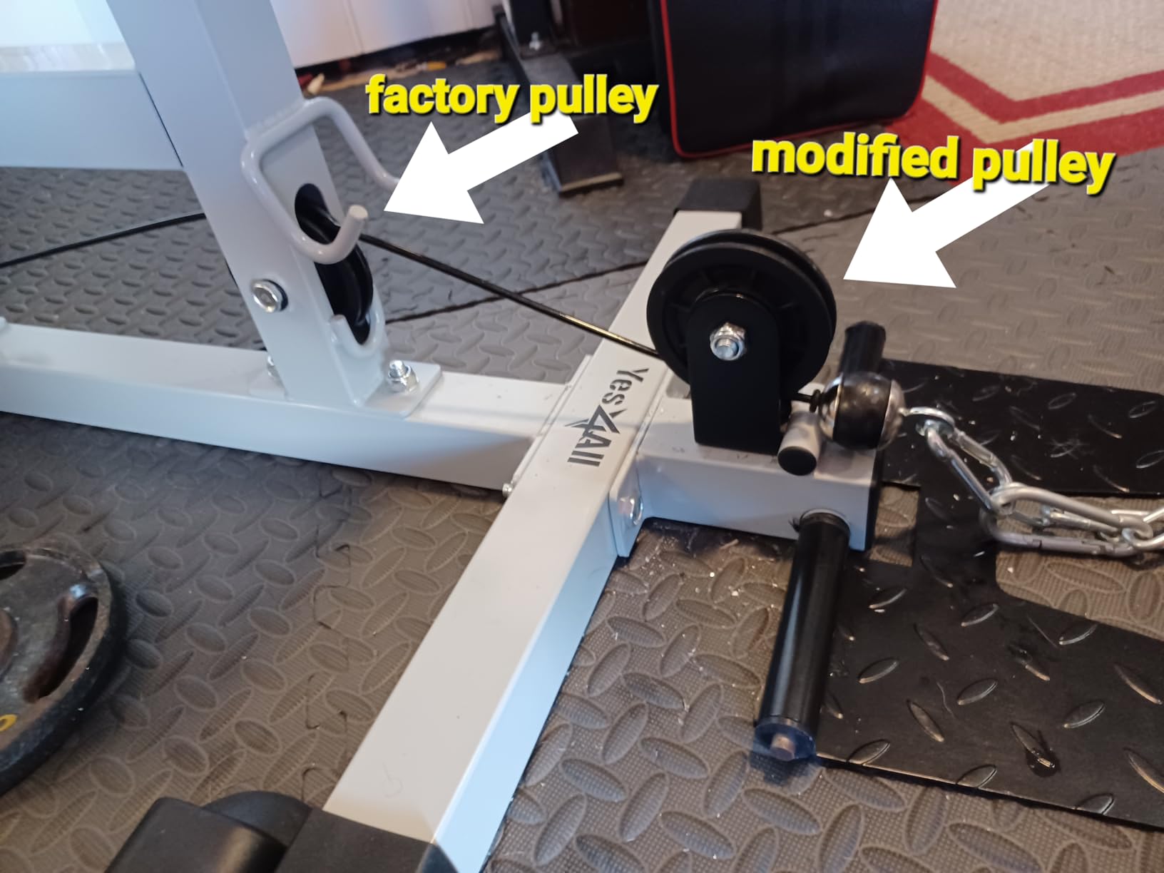 Yes4All LAT Pull Down Machines, LAT Row Cable Machine, LAT Tower with Additional Pulley Cable, High & Low Pulley Stations customer photo 2