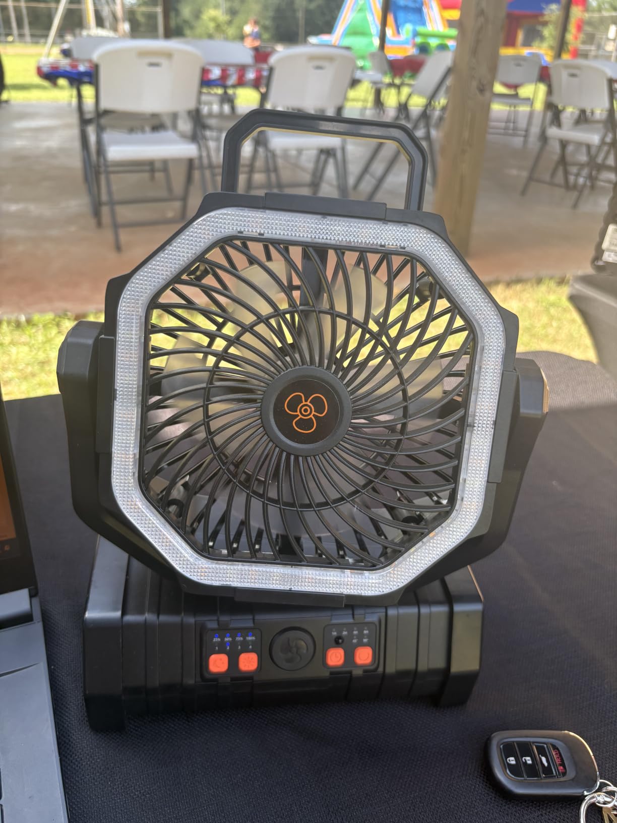 ADUST Camping Fan Battery Powered 20000mAh Outdoor Tent Fans - Orange customer photo 1