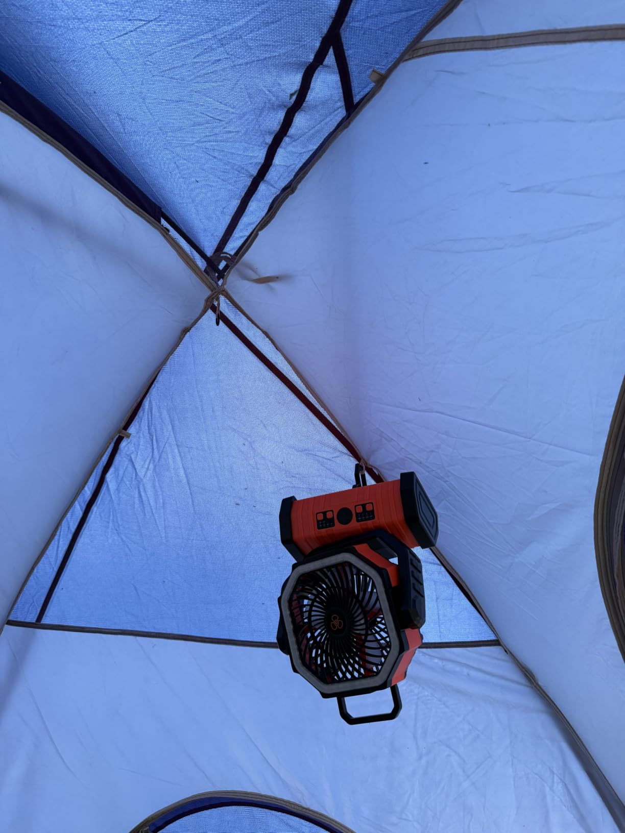 ADUST Camping Fan Battery Powered 20000mAh Outdoor Tent Fans - Orange customer photo 2