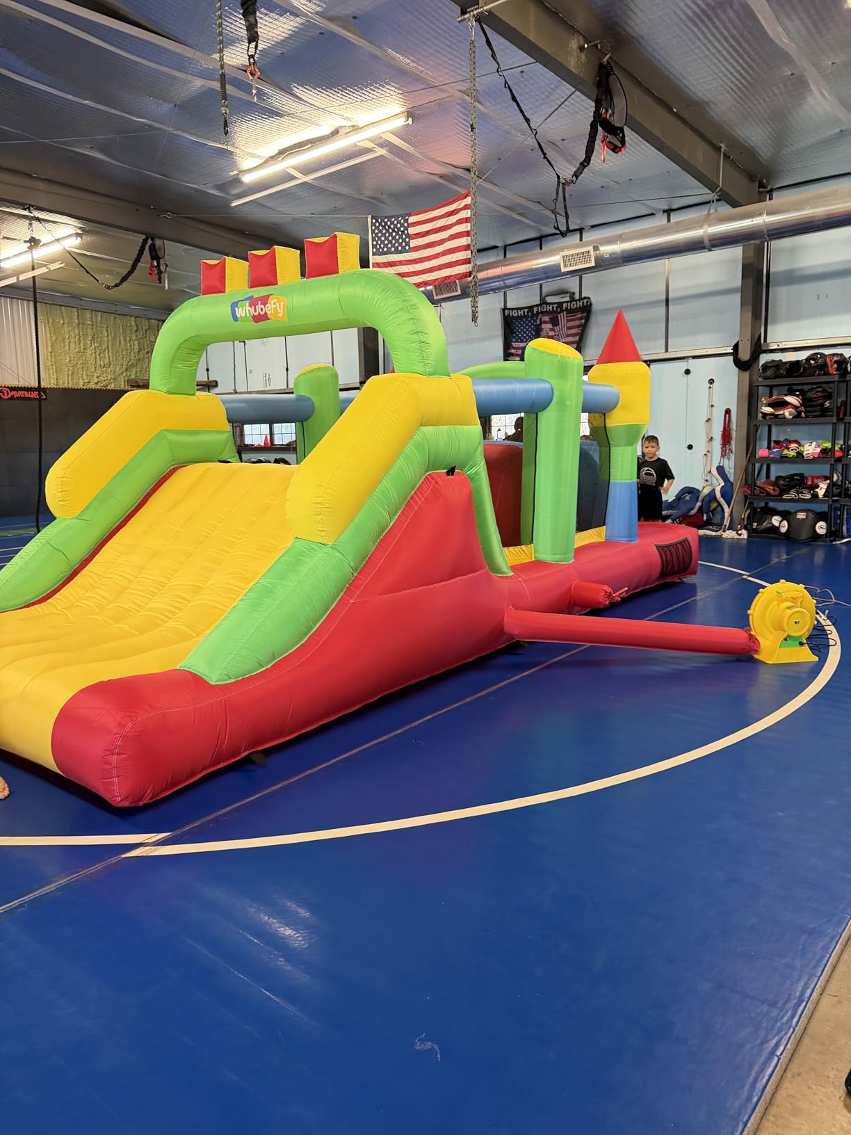 Whubefy Bounce House for Big Kids 8-12, 18 x 8.2FT Kids 3-6 Inflatable Obstacle Course w/Dual Tunnels, Large Slide, Climbing, Obstacles and Bounce Area Castle for Birthday Party, Fun Racing Game customer photo 2