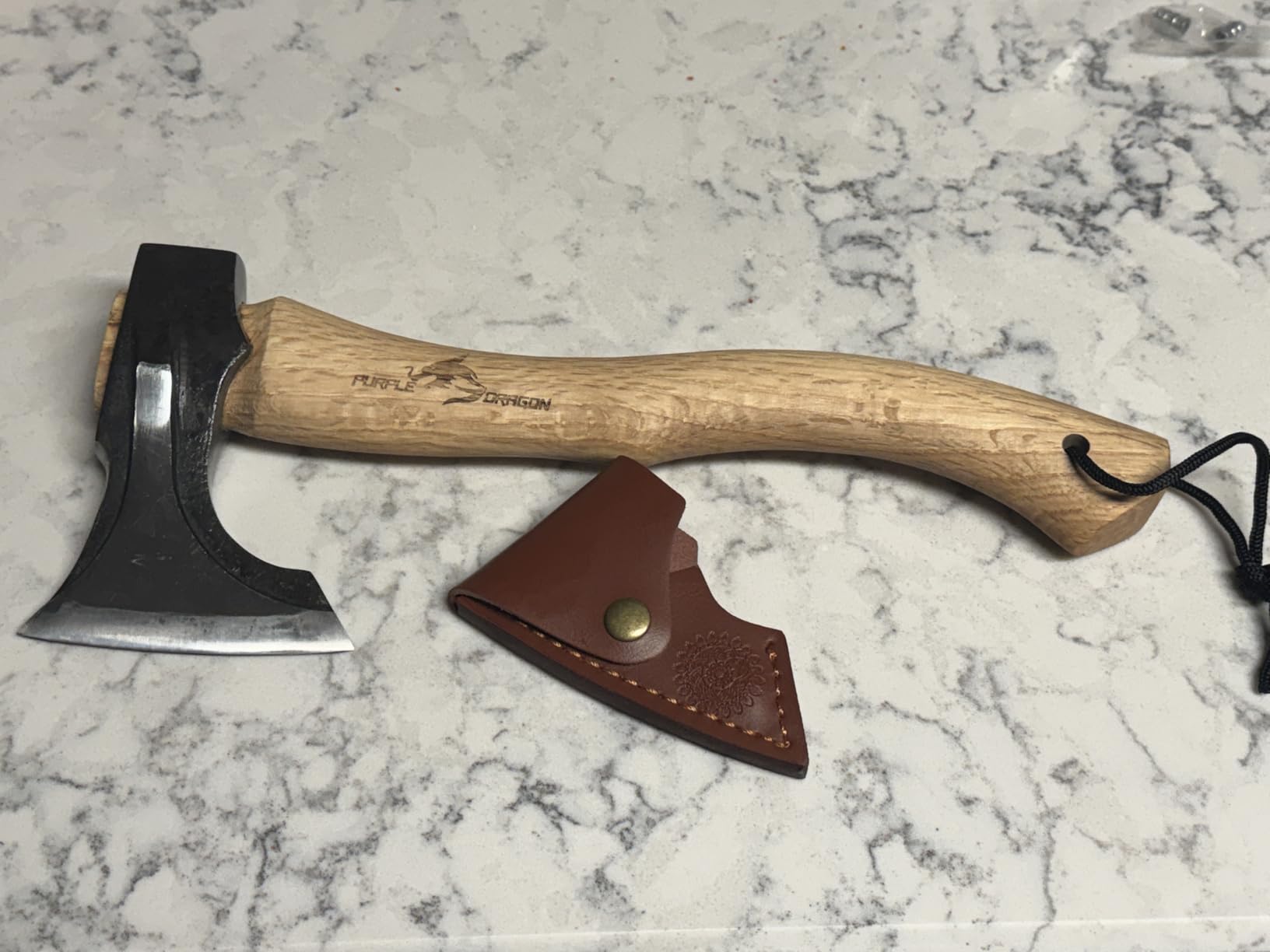 Purple Dragon Camping Hatchet 14.7 Inch Hand Forged Splitting Axe customer photo 1