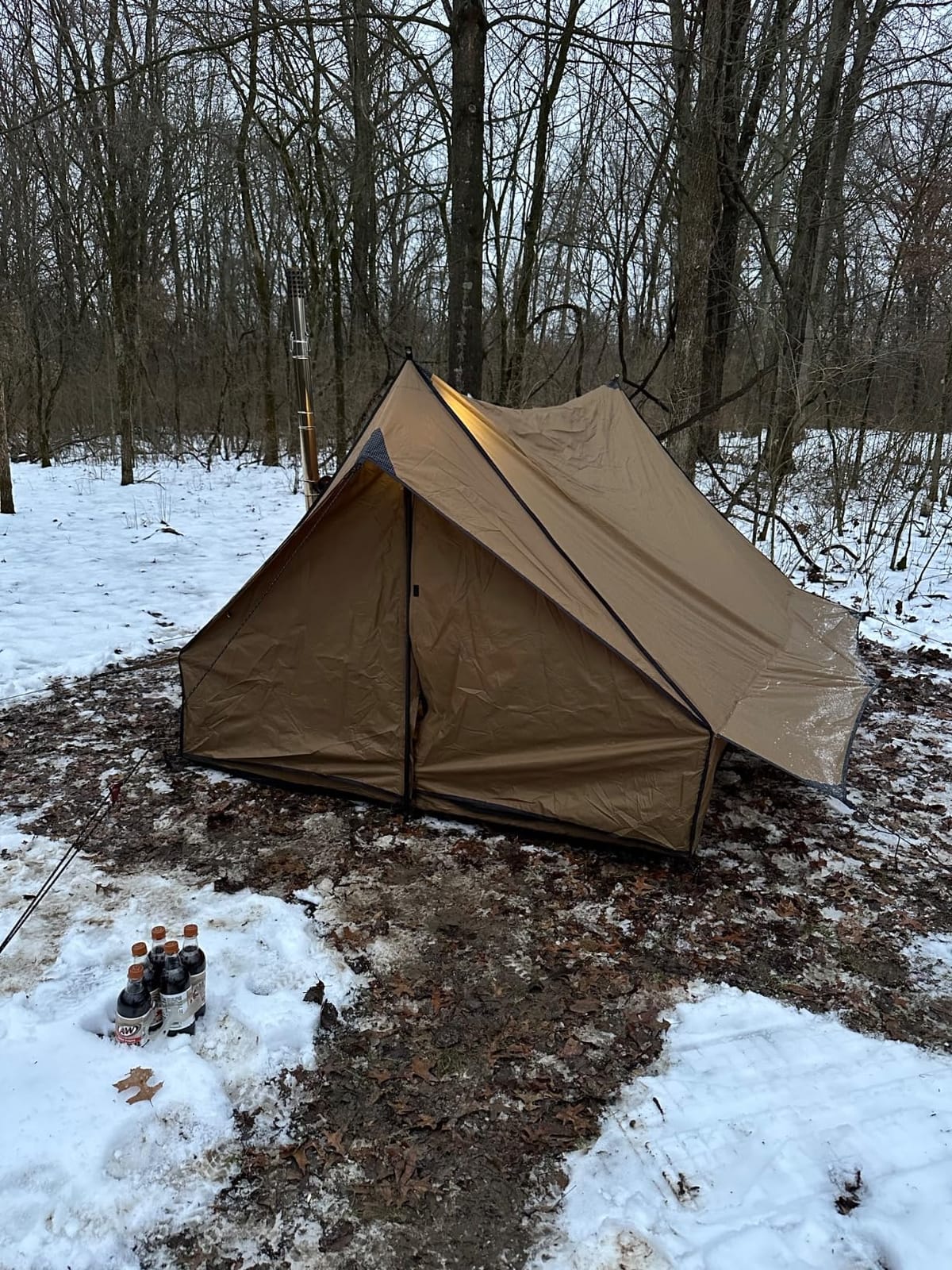 POMOLY Camping Hot Tent Cabin Tent, Chalet 70 Series Portable Wall Tents with Stove Jack and Two Poles for 2-3 Person Hiking, Backpacking customer photo 2