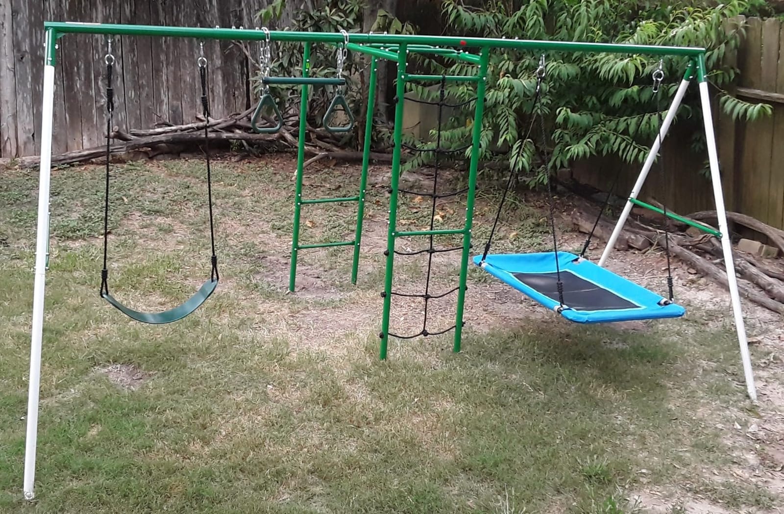 Hapfan Swing Sets for Backyard with Monkey Bars,5 in 1 Playground Set customer photo 1