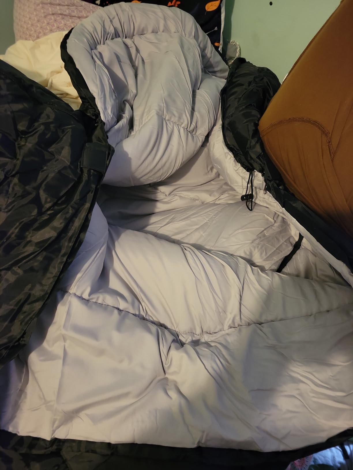 Double Sleeping Bag for Adults Men Women, XL Queen Size Two Person Sleeping Bag for All Season Camping Hiking Backpacking 2 Person Sleeping Bags for Cold Weather & Warm customer photo 1