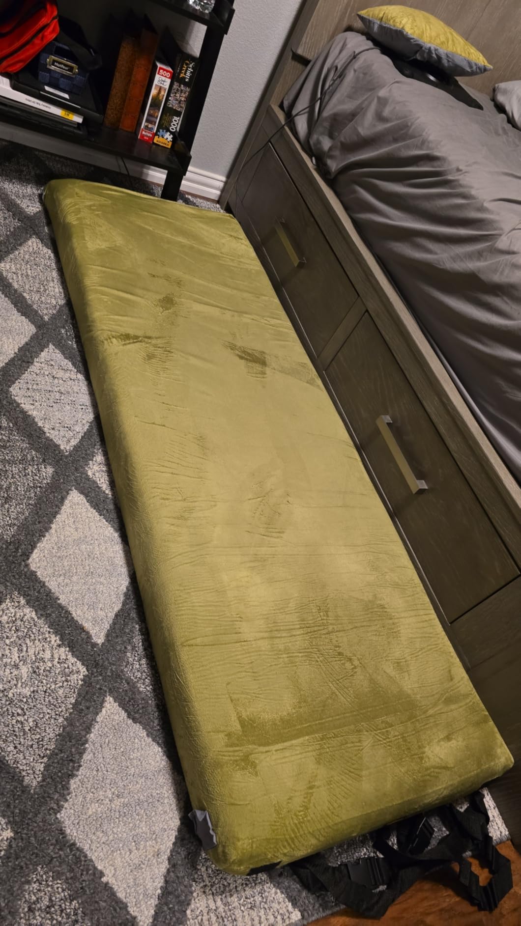 Memory Foam Camping Mattress, Extra Thick 4 Inch Dual Layer Sleeping Pad customer photo 2