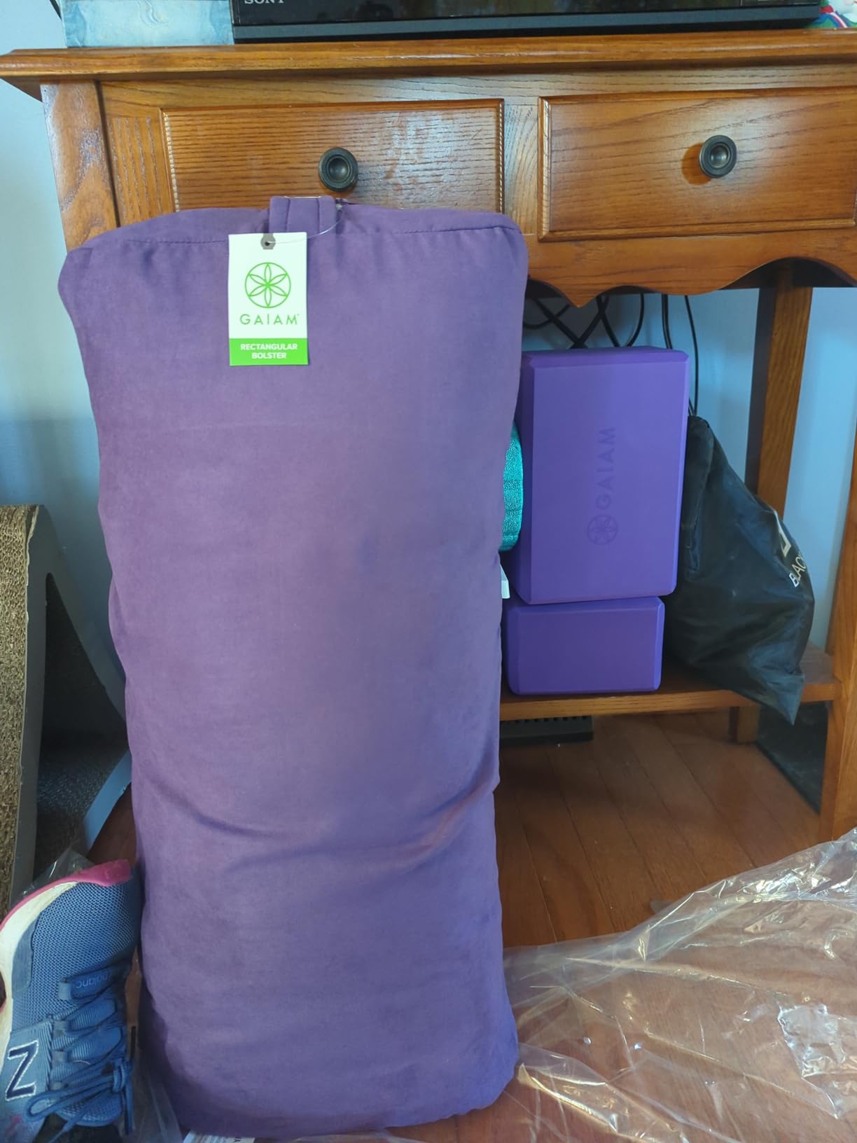 Gaiam Yoga Bolster Pillow, Supportive Cushion for Restorative Yoga customer photo 2
