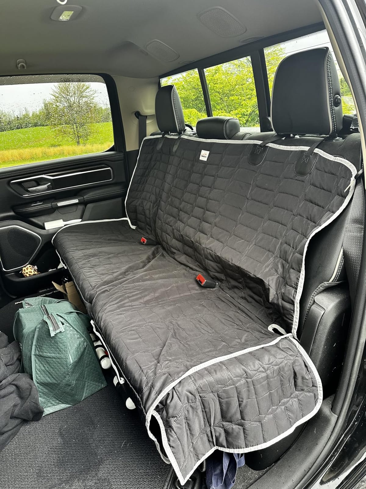 Reliadura Dog Car Seat Cover for Back Seat,Washable Bench Seat Cover for Truck,Waterproof Nonslip Backseat Cover Protector for F150/Ram1500/GMC Sierra/Chevrolet Silverado,Car Seat Covers for Dogs customer photo 2