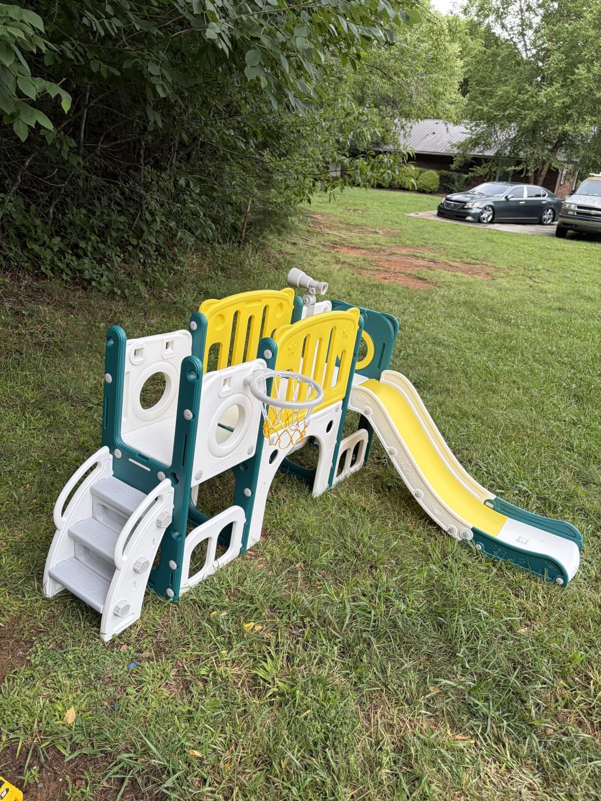 8 in 1 Toddler Slide Set, Kids Slide for Toddlers, Toddler Climber Slide PlaySet with Basketball Hoop,Outdoor Indoor Playground for Toddlers Upgraded customer photo 1