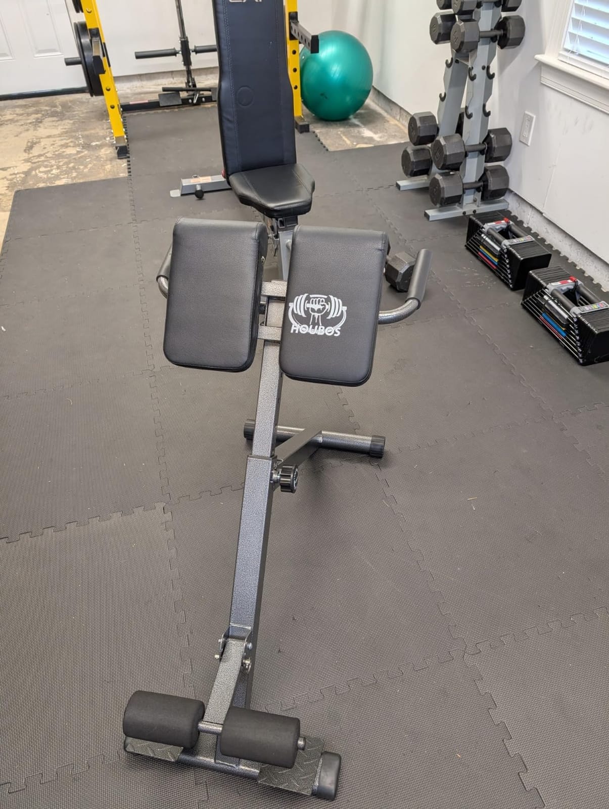 Foldable Hyperextension Roman Chair 250LBS Capacity for Home Gym customer photo 2