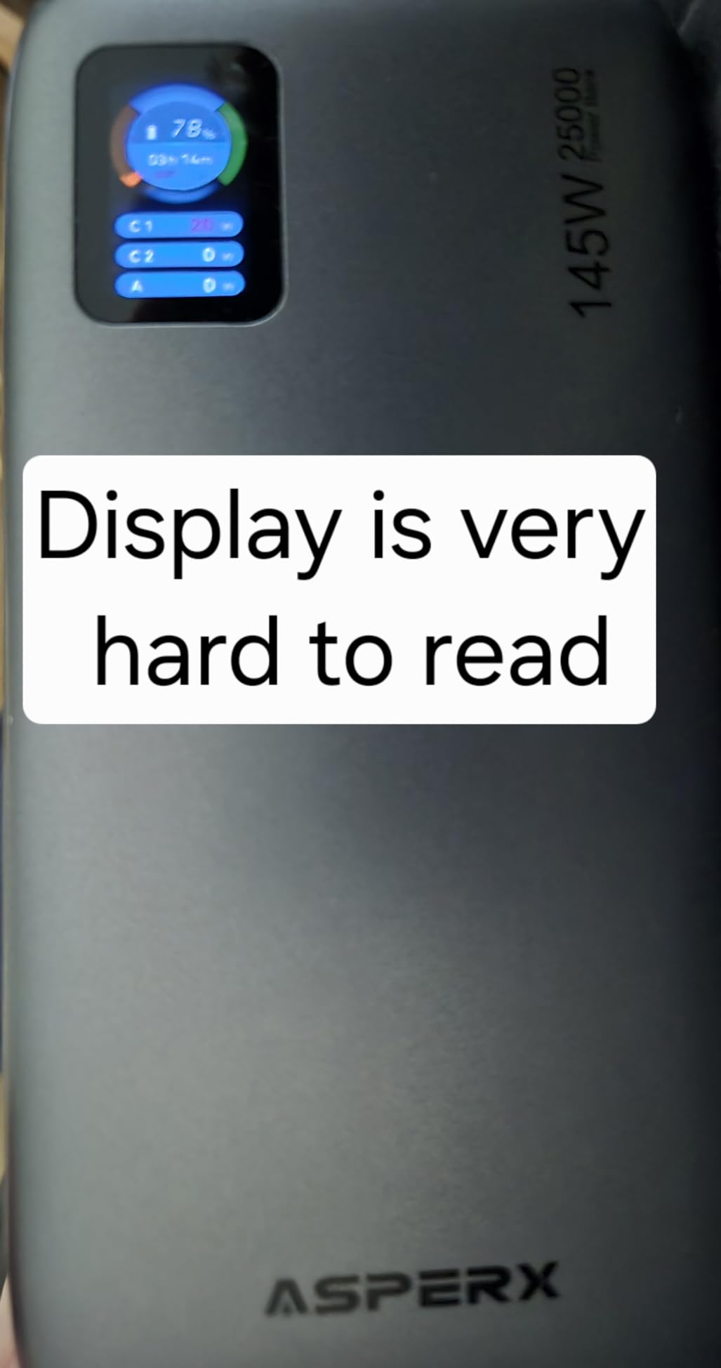 AsperX Laptop Power Bank, 25,000mAh 140W PD 3.1 Fast Charging USB C customer photo 1