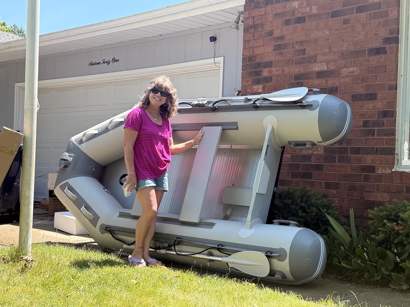 USCG Approved Inflatable Dinghy Boat, 8.2/10/10.8FT Dinghy for 2-5 Persons customer photo 1