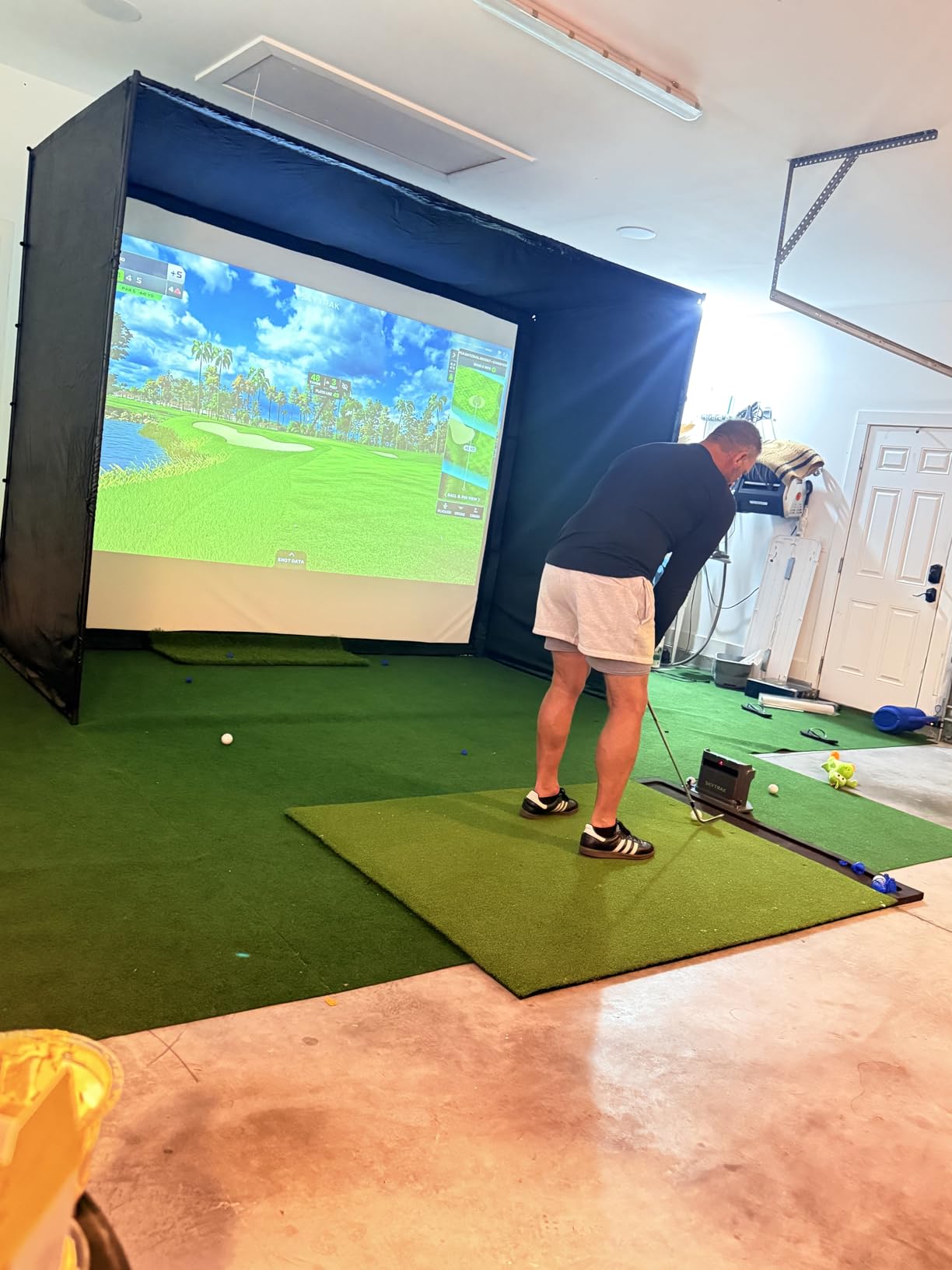 GoSports Golf Simulator Enclosure Nets - Complete Set with Frame and HD Impact Screen Kit - Indoor At Home Golf Training Equipment - Choose 10x8 ft, 12x9 ft, or 14x8 ft customer photo 2