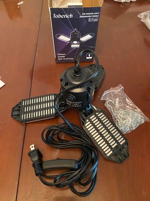Motion Sensor Garage Light Plug in, 8000LM 6500K Shop Light 3 Modes customer photo 1