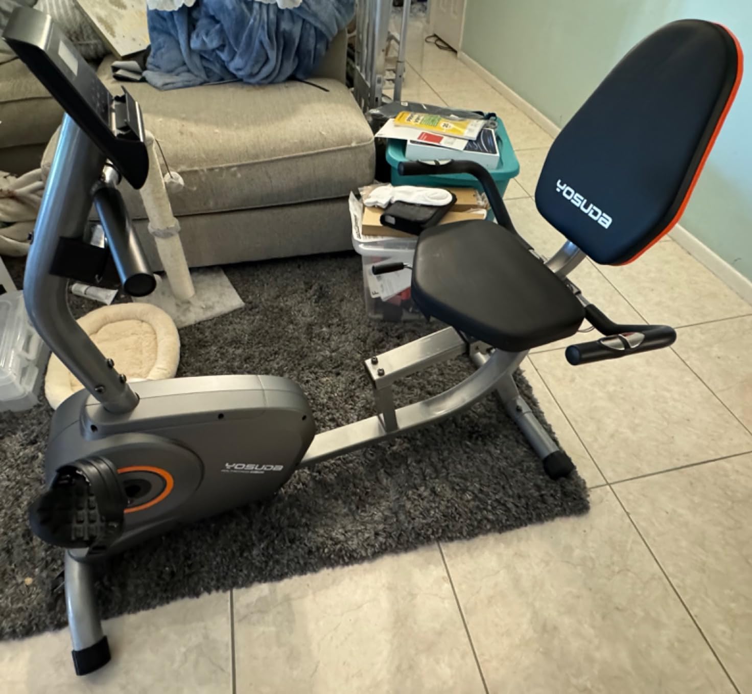 YOSUDA Recumbent Exercise Bike for Home，Magnetic Staionary Bike for Seniors customer photo 2