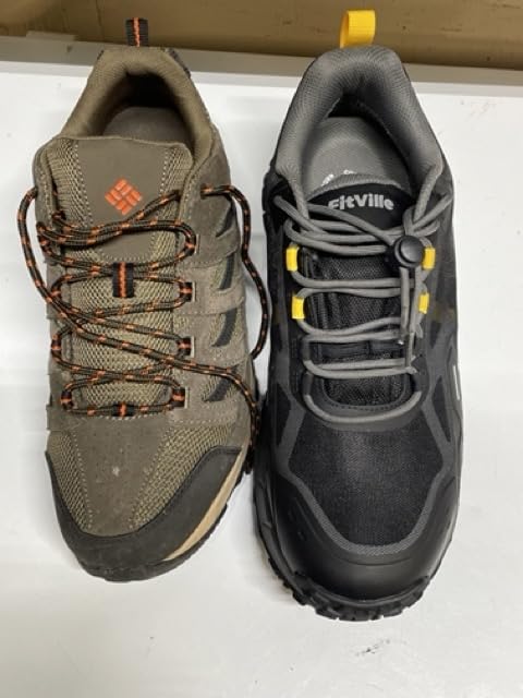 FitVille Men Waterproof Hiking Shoes Extra Wide Walking Shoes Slip-Resistant Trekking Trainers All-Terrain Quick Lace Sneakers for Travel, Camping, Running customer photo 1