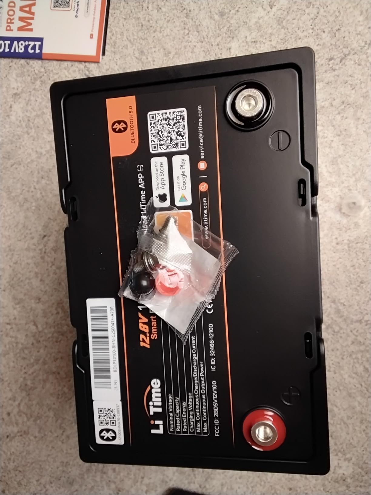 Litime 12V 100Ah Trolling Motor LiFePO4 Battery for Marine, Boat, Yacht customer photo 1