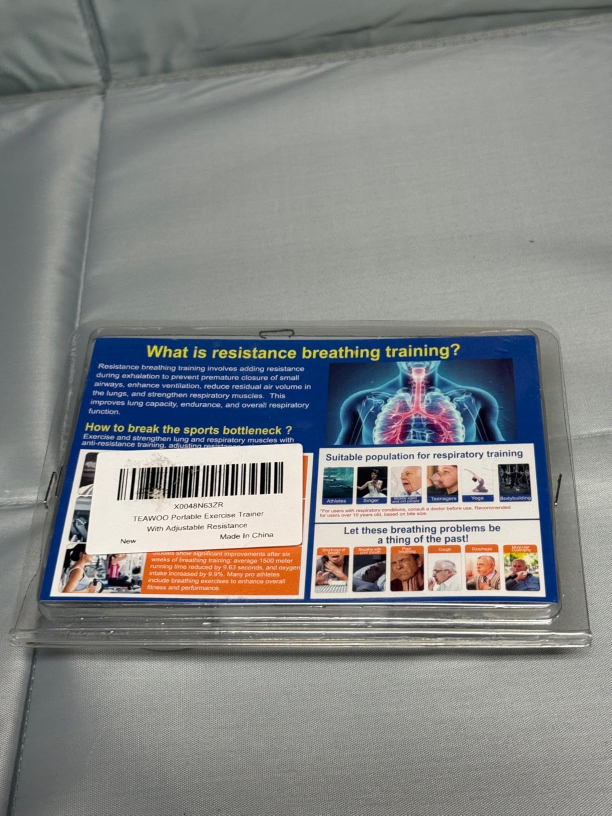 TEAWOO Portable Breathing Trainer with Adjustable Resistance Settings customer photo 1