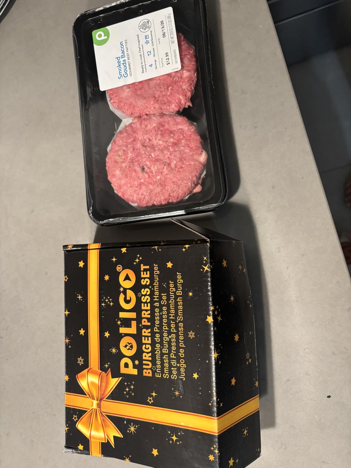 POLIGO Smash Burger Press Kit - 4 in 1 Stuffed Burger Mold, Cast Iron Burger Presses, Sauce Brushes Included - Non Stick Smash Burger Press Set for Grill and Griddle Cooking, Black Round and Rectangle customer photo 2