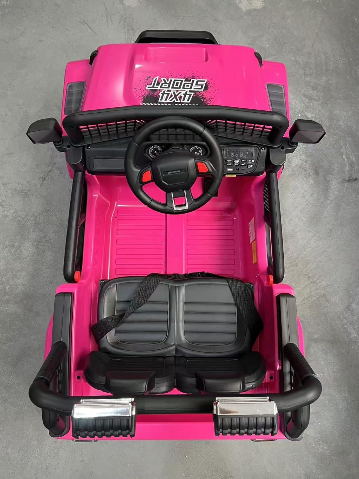 24V Ride on Toys, 2 Seater Kids Electric Car w/Remote Control, 4X4 Motor, 3 Speed, Bluetooth Music, Spring Suspension, LED Light, Off Road Power Car Wheel for Boys Girls Ages 3-8(D-Black) customer photo 2