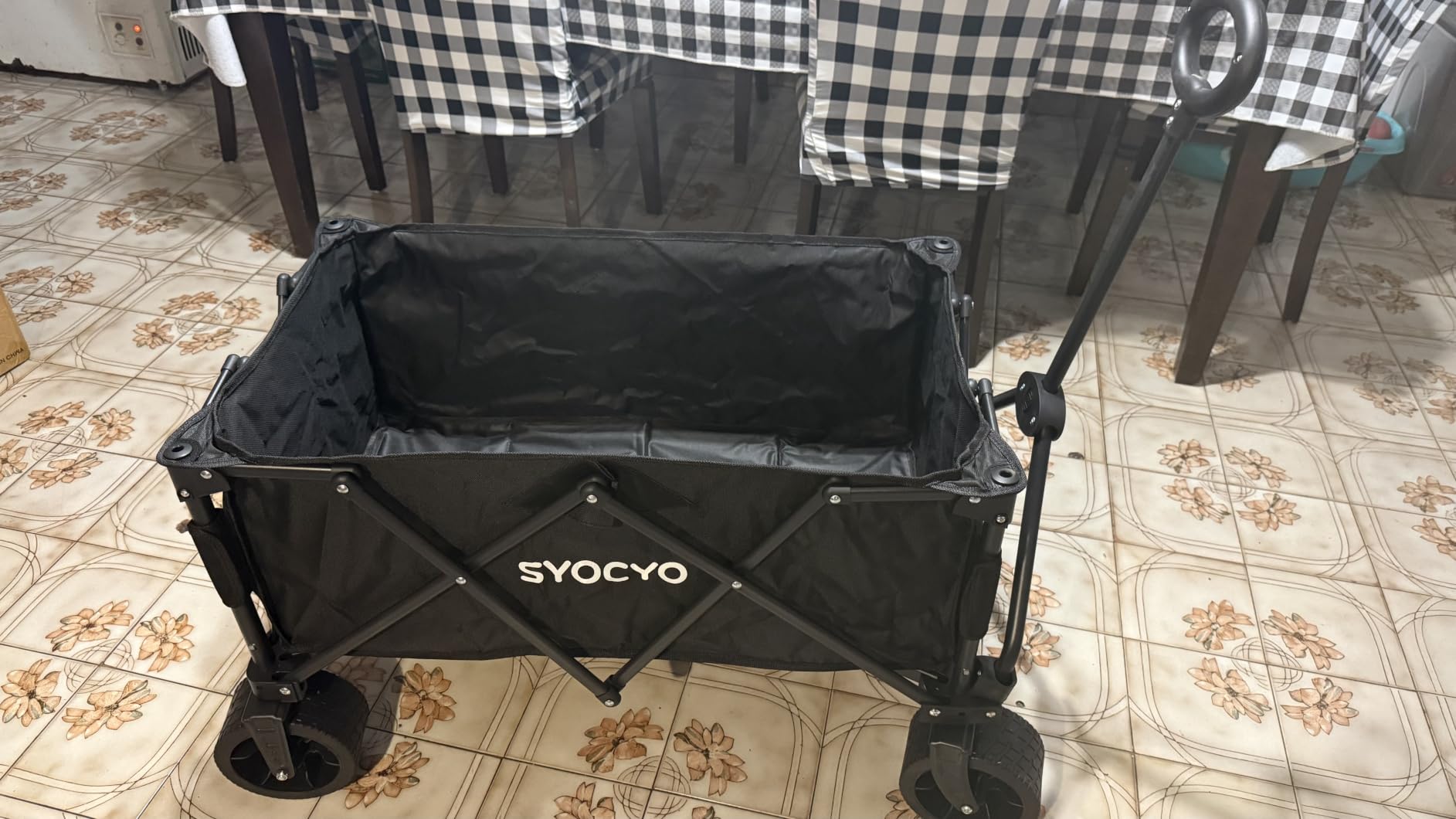 Beach Wagon 420LBS – Heavy Duty Wagons Carts Foldable, Collapsible Wagon with Big Wheels for Sand & Cup Holders for Camping Garden Sports Grocery customer photo 2