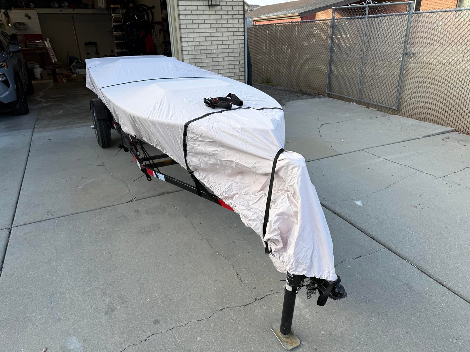 Heavy Duty 5 Layers 1200D Jon Boat Cover 14ft - 16ft with Motor Cover customer photo 1